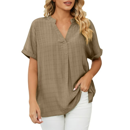 GWAABD Long Tee Shirts Short Sleeve Casual Popular Fashion Tee Tops Women S T Shirts