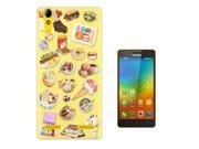 Lenovo K3 Gel Silicone Case All Edges Protection Cover C0275 - Collage Food Ice Cream Cupcake Doughnut Macaroon Waffle Peanut Butter