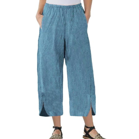 GWAABD Dress Pants Women Women  Fashion Casual Solid Color Casual Loose Trousers Straight Pants Bifurcated Wide Pocket Corduroy Pants