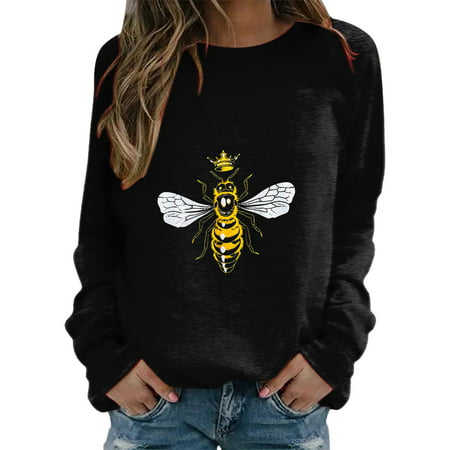 GWAABD Crew Necks for Womens Womens Casual Hoodie Long Sleeve Pullover Hoodie