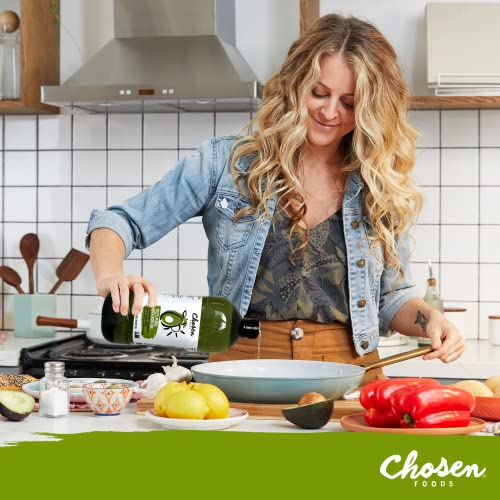 Chosen Foods 100% Pure Avocado Oil  Keto and Paleo Diet Friendly  Kosher Oil for Baking  High-Heat Cooking  Frying  Homemade Sauces  Dressings and Mar thumbnail