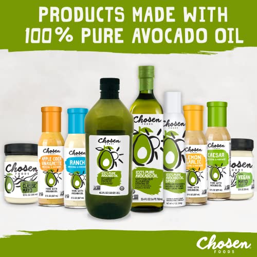 Chosen Foods 100% Pure Avocado Oil  Keto and Paleo Diet Friendly  Kosher Oil for Baking  High-Heat Cooking  Frying  Homemade Sauces  Dressings and Mar thumbnail