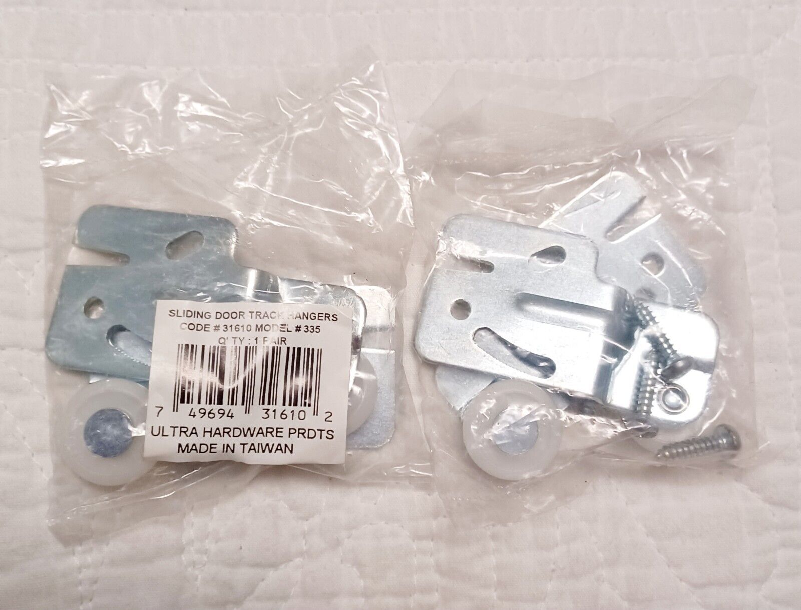 2 Pair Ultra Hardware Products 31610 Sliding Door Track Hangers