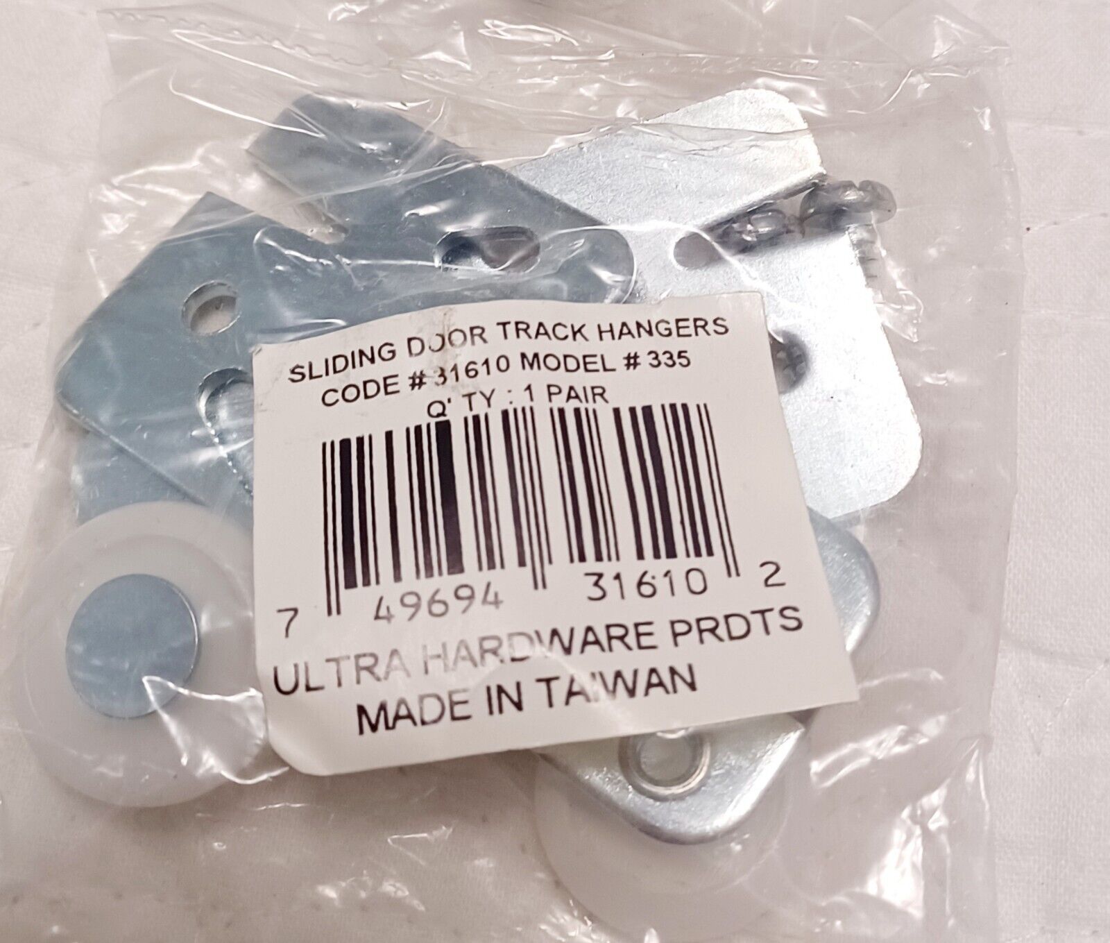 2 Pair Ultra Hardware Products 31610 Sliding Door Track Hangers thumbnail