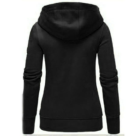 GWAABD Puff Sleeve Sweatshirt Women Ladies Solid Hooded Turtleneck Long Sleeve Sweatshirt Pullover Tops Shirt