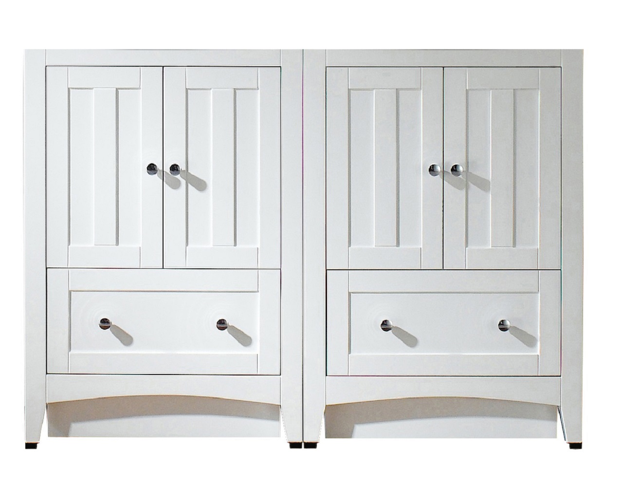American Imaginations 45.5-in. W 18-in. D Modern Plywood-Veneer Vanity Base Set Only in White AI-17743