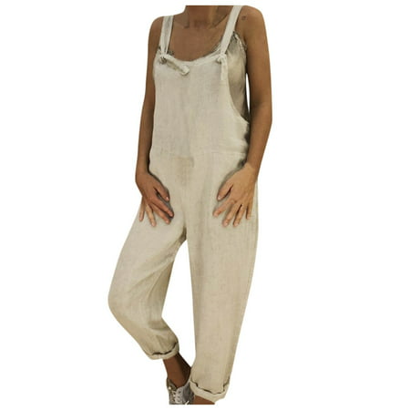 GWAABD Long Sleeve Jumpsuits for Women Dungarees Overalls Romper Women Baggy Size Casual Plus Jumpsuit Playsuit Loose Women S Jumpsuit