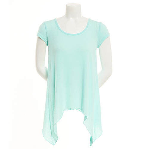 Juniors Derek Heart Lace Back Shark Bite Top M, Mint