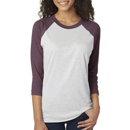 Next Level Active Apparel Unisex Tri-Blend 3/4-Sleeve Raglan - 6051