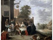 A Family Meal 17th Century Jan Steen (1626-1679 Dutch) Oil on Canvas Musee Du Louvre  Paris  France Poster Print (24 X 36)