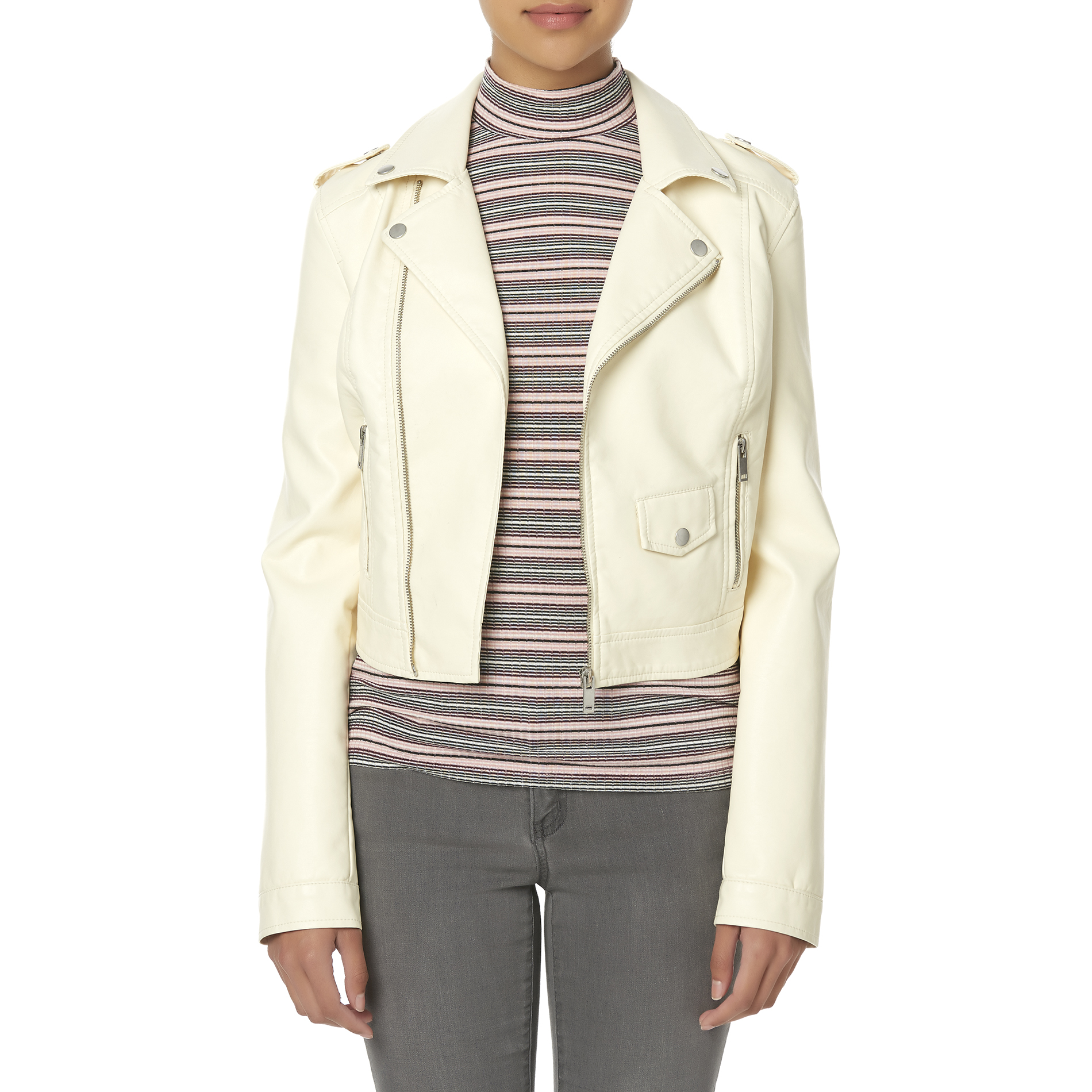Bongo Juniors' Moto Jacket, Size: Medium, Mint Green