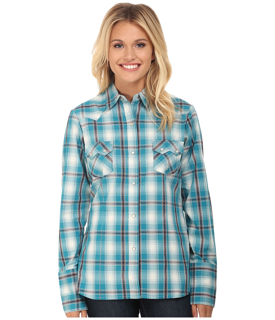 Roper - 0049 Box Plaid (blue) Women's Clothing