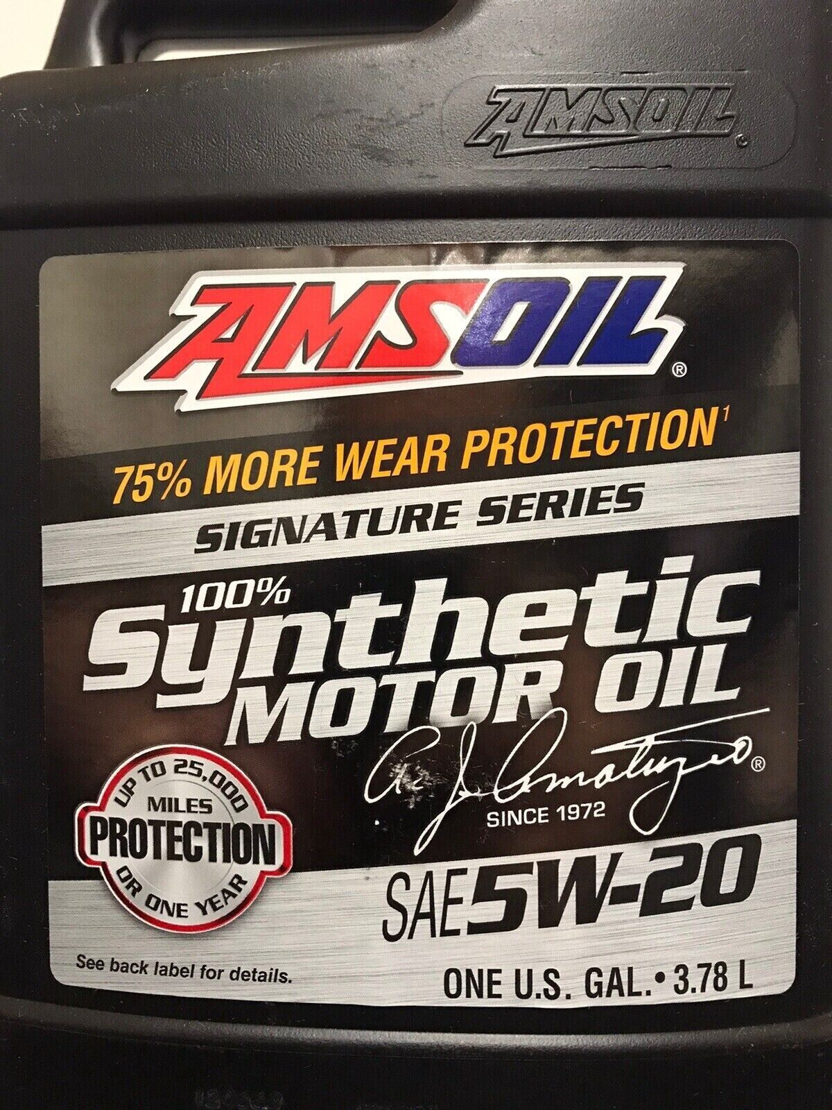 Amsoil Signature Series 5W-20 Synthetic Motor Oil (1 Gallon) 25K Mile thumbnail