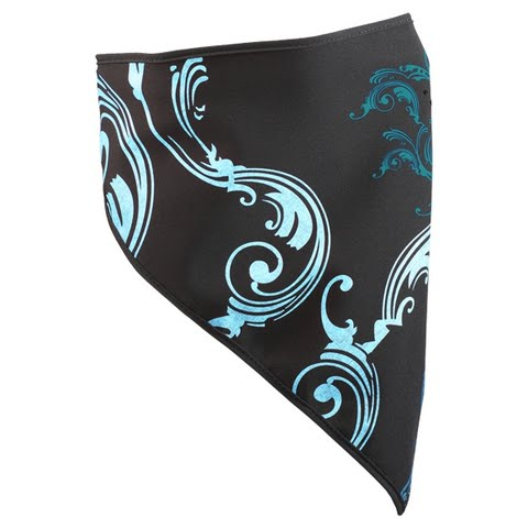 Seirus Softshell Bandana Scrolls Face Mask -black / Azul