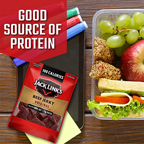 Jack Link's Beef Jerky Variety - Includes Original and Teriyaki Flavors, on the Go Snacks, 13g of Protein per Serving, 9 Count of 1.25 Oz Bags thumbnail