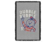 Dubble Bubble Pointing Woven Throw White 48x80