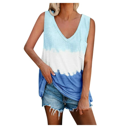 GWAABD Casual Womens Long Sleeve Shirt Tank Top for LadiesV-Neck with PocketDaily