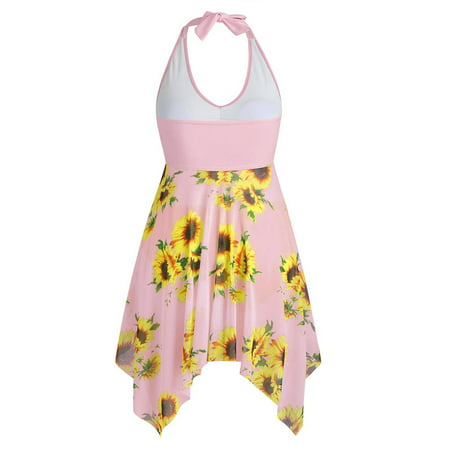 GWAABD Women Bikini Bandeau Size Women Padded Swimsuit Swimwear Plus Beachwear Swimjupmsuit Print Swimwears Tankinis Set