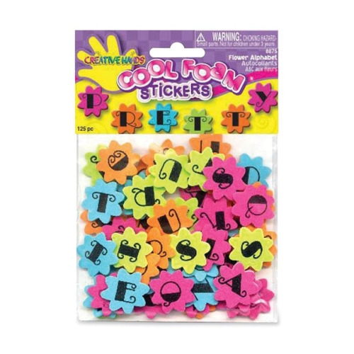 Fibre-Craft Cool ABC Flowers Stickers