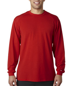 4804 Adult B-Tech Long-Sleeve Tee - Red, 2XL