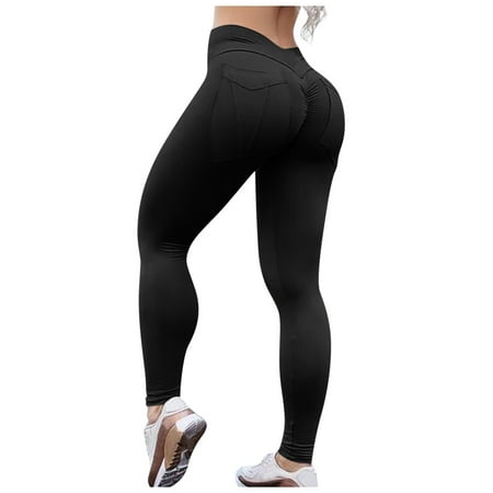 GWAABD Tangerine Leggings for Women Waist High Ladies Sports Fitness with Pockets Pants Yoga Stretch Pants Yoga Pants