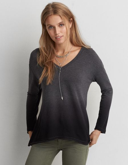 Ae Soft & Sexy Braided Strappy Sweatshirt