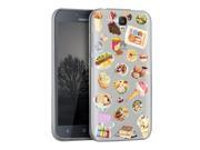Huawei Ascend Y5 Gel Silicone Case All Edges Protection Cover C0275 - Collage Food Ice Cream Cupcake Doughnut Mcaroon Waffle Peanut Butter