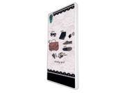 Sony Xperia Z2 Coque Fashion Trend Case Coque Protection Cover Plastique Et MÃ©tal - White 1253 - Trendy Fashion Bloggers Favourite Handbag Sunglass