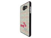 Samsung Galaxy A3 (2016) Sm-a310f Hard Plastic Case Back Cover - Black 1021 - Pink Bow Girls Fashion Love Quote