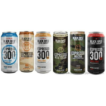 Black Rifle Coffee RTD 200Mg and 300Mg Caffeine  Ready to Drink Variety Pack  Gluten Free  - 6 Cans
