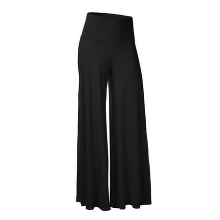 GWAABD Jean Jeggings Women Casual High Womens Stretch Color Yoga Loose Pants Leg Waist Wide Solid Comfy Pants