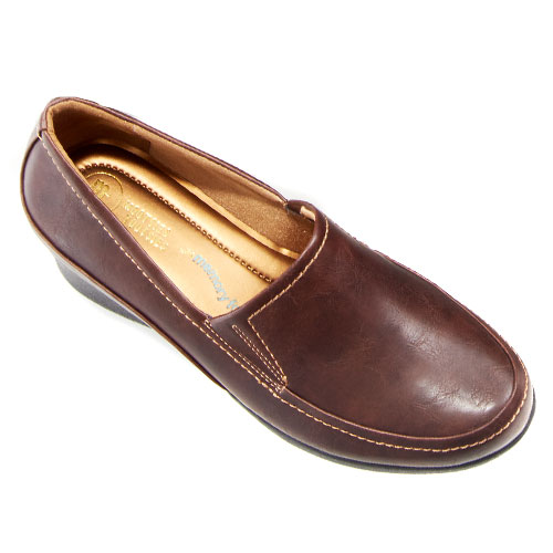 Mootsies Tootsies Sherbert Wedge Loafers 6.5 B, Dark Brown
