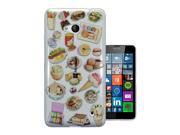 C0275 - Collage Food Ice Cream Cupcake Doughnut Mcaroon Waffle Peanut Butter Design Nokia Lumia 640  Case Silicone Gel Cover