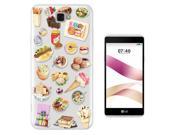 C0275 - Collage Food Ice Cream Cupcake Doughnut Macaroon Waffle Peanut Butter Design Lg X5 Fashion Trend Case Gel Rubber Silicone All Edges Protection