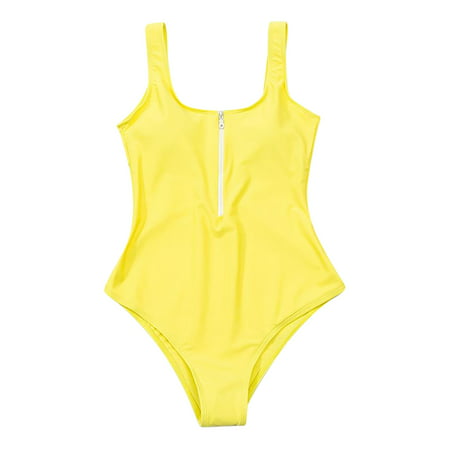CLZOUD Swimsuit Women Bikini Top Yellow 2023 Customized Designs Bikinis Woman Swimwear Swimsuit Beachwear Bikini Girl Swimsuit S