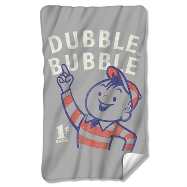 Trevco DBL158-BKT1-0 36 X 60 in. Dubble Bubble and Pointing Fleece Blanket - White