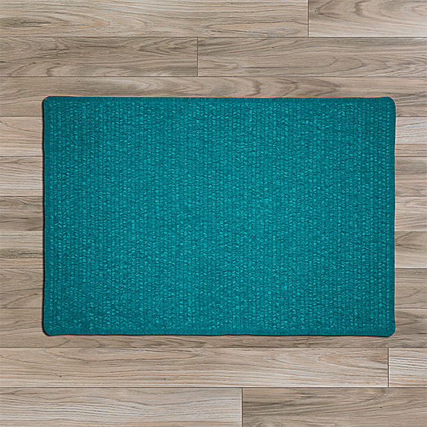 Colonial Mills M920r120x120s 10 X 10 Ft. Simple Chenille Square Braided Rug Teal