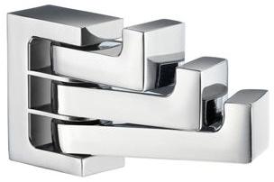 Smedbo Life Wall Mounted Tripple Hook Metal in Gray, Size 2.0 H X 1.0 W X 3.5 D in | Wayfair GK128