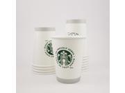 Starbucks 12 Oz White and Gray Hot Cups 50 Pack