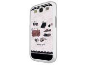 Samsung Galaxy S3 I9300 Coque Fashion Trend Case Coque Protection Cover Plastique Et MÃ©tal - White 1253 - Trendy Fashion Bloggers Favourite Handbag