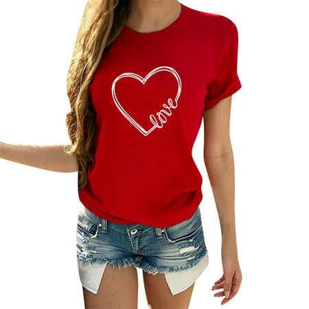 GWAABD Long Sleeve Purple Shirt Shirts Womens Blouse Matching Sleeve Valentine S Shirts for Couples for Couples T Short Print Love Tops Day Gifts Wome