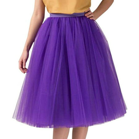 GWAABD Women S Trendy Clothing Womens Pleated Knee Length Skirt Adult Tutu Dancing Skirt
