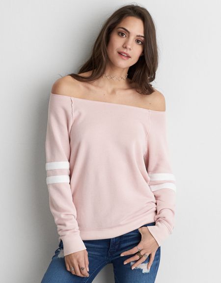 Ae Off-the-shoulder Sweatshirt