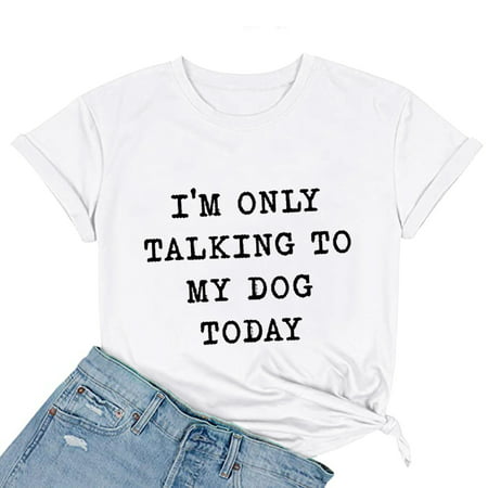 GWAABD Short Sleev Shirts for Women Women Fashion Blouse Loose Shirt Printing T-Shirt Short O-Neck Top Women S Blouse