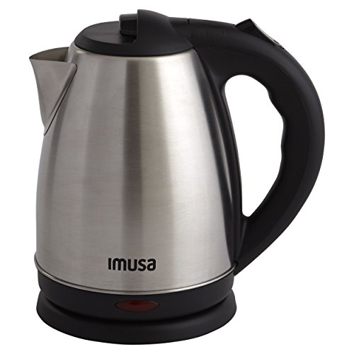 IMUSA USA GAU-18220 1.7 Liter Cordless Stainless Steel Electric Tea Kettle with Easy to Serve Pouring Spout