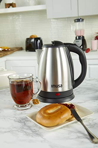 IMUSA USA GAU-18220 1.7 Liter Cordless Stainless Steel Electric Tea Kettle with Easy to Serve Pouring Spout thumbnail