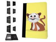 1136 - Cute Fun Cat Animal Drawing Yellow Design Amazon Kindle Voyage 6 2014-2015 Models  Pouch Cover Book Style Defender Stand Cover