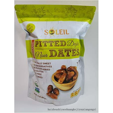 5Lb Organic Pitted Dates | 100% Algerian Deglet Noor| Certified ORGANIC  NON-GMO  VEGAN  KOSHER  Naturally Sweet and Gluten-Free  NO Sugar Added  NO S