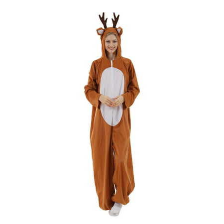 GWAABD Women Yoga One Piece Jumpsuits Christmas Jumpsuit Hooded Suit Party Jumpsuit for Women Men Zipper Warm Sleepwear Set