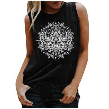 CLZOUD Womens Compression Tank Top Black Women S Casual Summer Fun Pattern Print Fashion Undershirt Tops. S